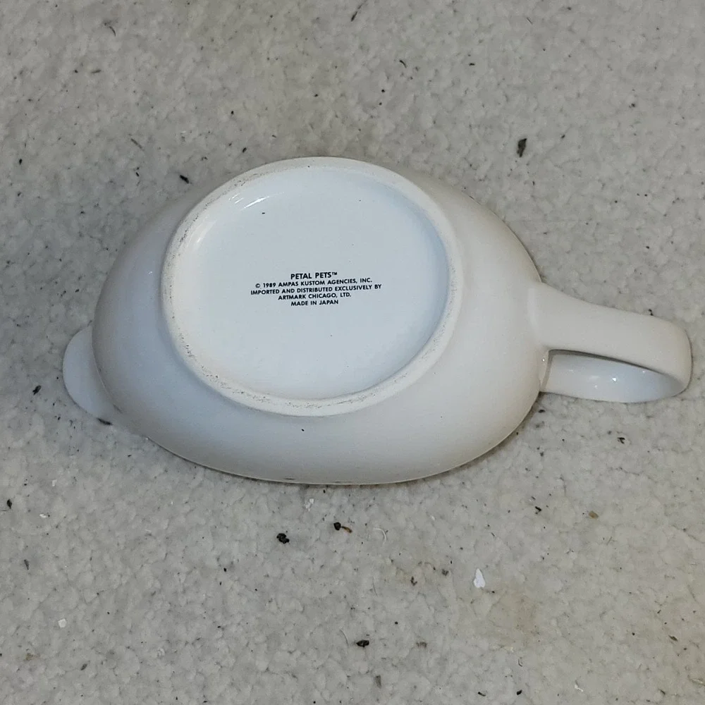 VINTAGE 1989 PETAL‎ PETS TIGER LILY GRAVY BOAT ARTMARK AMPAS JAPAN